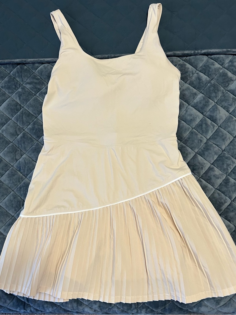 JoyLab Cream Pleated Tennis Dress - Picture 4 of 4